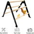 XINYI Parrot,15.7"L 17.7"W 13.2"H Baby Chick Perch Toys for Coop, Metal Stand with Natural Wooden Roosting