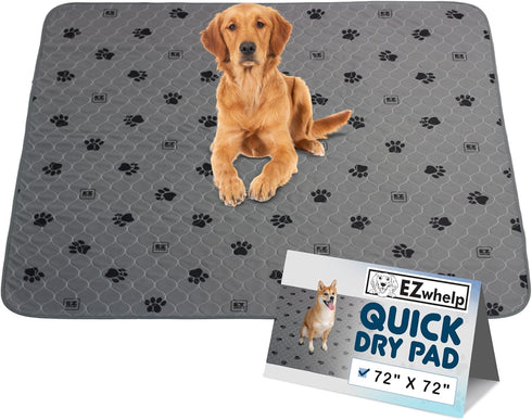 EZwhelp Reusable Quick Dry Pad - Waterproof Pet Pee Pads Washable for