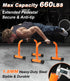 TABEKE Push Up Bar, 12" High Parallettes Bars & Dip Bar with Foam Handles, No Wobbling Calisthenics Equipment