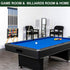 Pool Stick Holder - 7 Pool Cue Rack Wall Mount with Cue Rest and Ball Holder, Wooden Accessories for Game Room