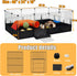 Guinea Pig Cages DIY Small Animal Playpen with Waterproof Liner, Expandable Cage for Guinea Pigs, Metal Wire Yard Fence