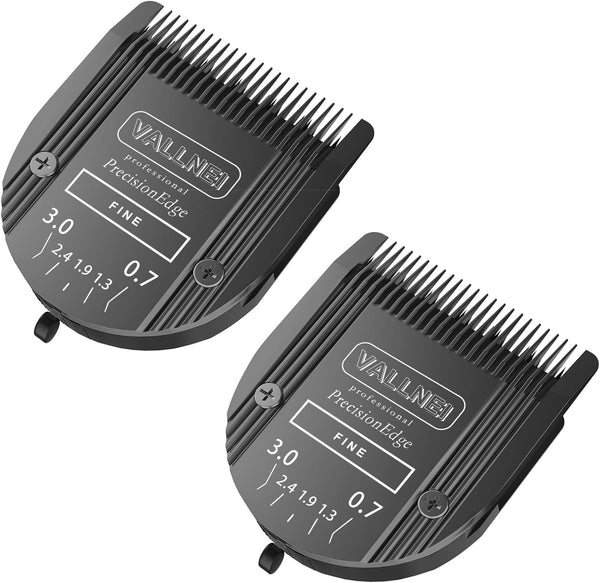 Detachable Adjustable Pet Dog Grooming Clipper - 5-in-1 Blade Compatible with WAHL Professional Animal Clippers (BLACK)