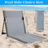 NamcheBarwa 2 Pack Foldable Pool Side Chairs, Poolside Chairs for Edge of Pool Portable Camping Folding Chair,Beach