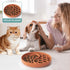 Slow Feeder Dog Bowls, Silicone Non-Slip Pet Food Bowls with Suction Cups for Small Medium Breeds (Orange)
