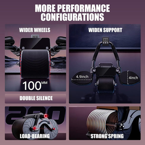 Uota Ab Roller Wheel with Elbow Support | Automatic Rebound Abdominal Wheel for Fitness Training