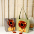 Dog Tote Bag with Zipper - Cat Shoulder Carrier, Lion-Shaped Pet Canvas Bag for Daily Use, Walking, Travel (L, Dark