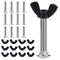 Pet Carrier Fasteners, 12pcs M6 Stainless Steel Replacement Bolts and Plastic Butterfly Nuts for Pet Boxes