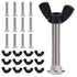 Pet Carrier Fasteners, 12pcs M6 Stainless Steel Replacement Bolts and Plastic Butterfly Nuts for Pet Boxes