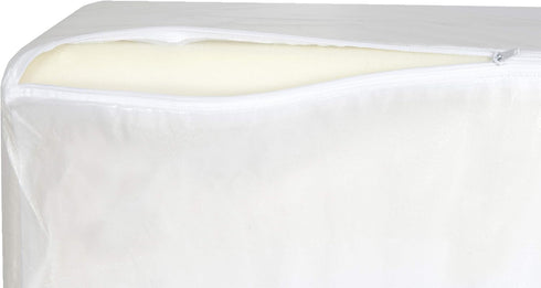 Furhaven Dog Bed Liner Water-Resistant Foam Mattress Protector Cover, White, Large