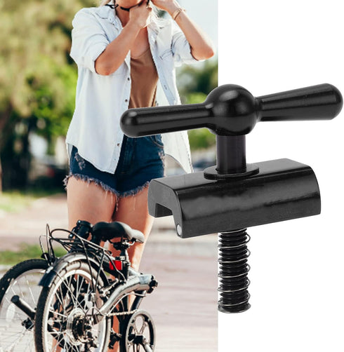 Folding Bike Faucet Handlebar C Buckle - Aluminum Alloy Foldable Clamp Parts for Brompton (Black)