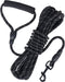 Vivifying Long Dog Leash, 20ft Reflective Training Leash for Outside, Soft Handle for Beach and Swimming (Black)