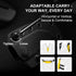 2.57" D2 G10 1094M2 Kizer Drop Bear Fixed Blade Knife, Satin Blade EDC Camping Knife with Black Handle and Hidden