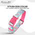 Parisian Pet Dog Collar - Adjustable “Spring Blossoms” Pattern Pink Buckle Safety Collar for Small Dogs - Breathable