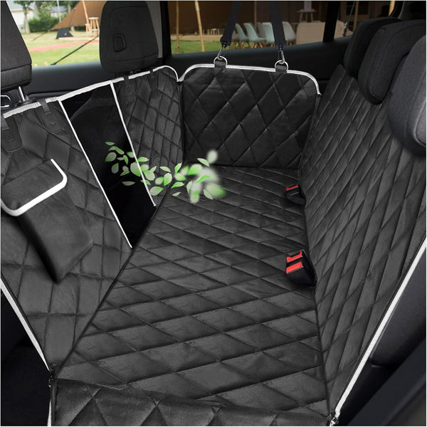 AULDEY Dog Car Seat Cover, Waterproof with Mesh Window and Storage Pocket, Durable
