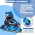 5-8 4 5 6, Nattork Blade Roller Skates for Boys with Light Up Wheel, Outdoor & Indoor Illuminating Black Inline Skates