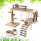 VolksRose Wooden Hamster Playground Platform, Hamster Climbing Toy, Natural Living Climb System, Small