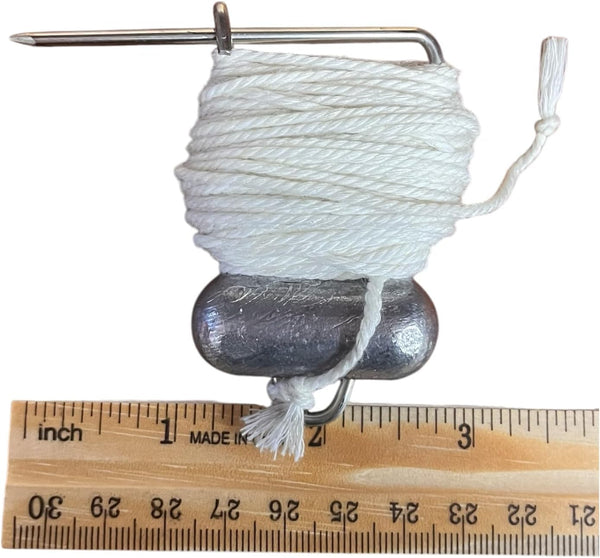 LEE FISHER SPORTS Crab Throw Line Weighted Stainless Steel Bait Wire, Castable Retrieval Line for