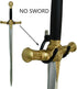 YYST MINI Adjustable Wall Hook Display Hanger for Sword, Dagger, Axe, KeyBlade, etc - 4/PK - No Sword - Vertical
