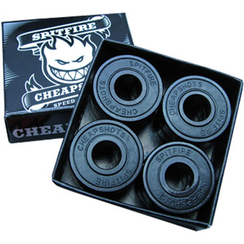 Spitfire Skateboard Wheels Cheapshots Bearings - Includes 8 Bearings & Bighead Sticker, Fits All Skateboarding