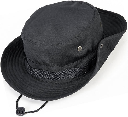 Wide Brim Boonie Hat for Men & Women - Camo Bucket Hats for Safari Military Beach