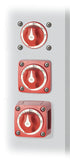 6006 Blue Sea Systems On/Off Battery Isolator Switch With Locking Key, Red, mSeries