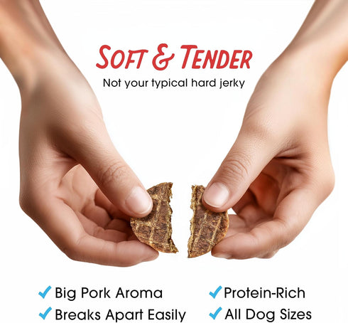 Farmland 2.5 (Pack 1). Traditions New Filler Free Dogs Love Pork Premium Jerky Treats for Dogs Pound