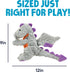 goDog Dragons Durable Plush Dog Toy - Gray, Large with Squeaker