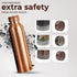 Pure Copper Water Bottle 30 oz 900 ml - Leak Proof Ayurvedic WildFlower Printed Copper Vessel
