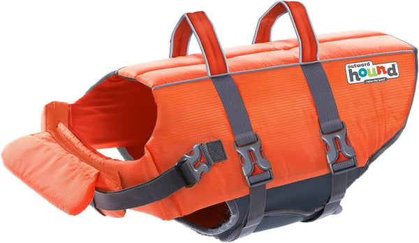 Outward Hound Granby Splash Orange Dog Life Jacket - Large