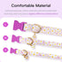 Adjustable Dog Collars with Buckle for Cute Girl Female Boy Dogs, Soft Fancy Pet Collar with Flower Design for Small