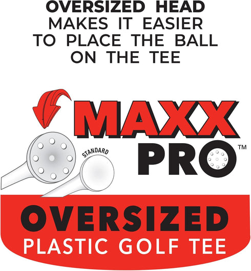 Pride Golf MaxxPro Oversized Plastic Tees - 10 Pack