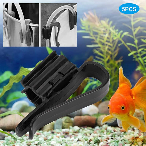 5PCS Fish Tank Water Pipe Clamp, ABS Mounting Clip for 8-16mm Diameter Hose
