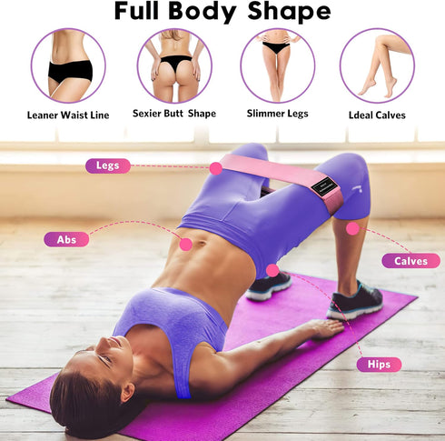 Resistance Bands, 5 Set Exercise Workout Bands for Women and Men, Booty Legs Pilates Flexbands
