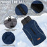 Emust Dog Coats Winter, Thick Clothes for Medium Dogs with Harness Hole, Dark Blue, Size M for Cold Weather