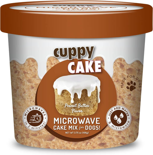 Cuppy Cake Microwave Cake in a Cup for Dogs - Just Add Water and Microwave, Variety 2 Pack, Made in USA