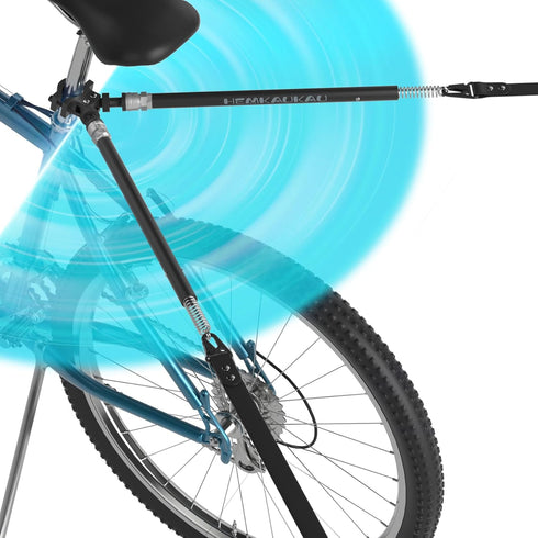 Rotating Dog Bike Leash for 2 Dogs, Flexible Quick Release Bicycle Attachment for Safe Cycling and Walking