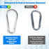 shiguan 3.1 Inch M8 396lb/180kg 304 6- Stainless Steel Spring Snap Hook, Holds to (Max) for Bowflex Home Gym