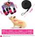 2 Pieces Hamster Harness and Leash Set - Small Guinea Pig Clothes with Bowknot Bell, No Pulling Comfort Padded Vest