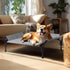 Veehoo Cooling Raised Dog Bed, Guardrail Elevated Dog Bed, Chewproof Frame with Washable & Breathable Teslin Mesh,