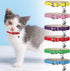 Weewooday 6 Pieces Leather Cat Collar with Bell, Cute Pet Kitten Collar for Boy Girl Cats, Safety Elastic Strap for