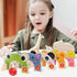 TOYANDONA Cartoon Wooden Animal Croquet Set - Interactive Family Game with Croquet Wood Mallets for Kids