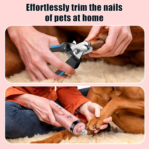 Trimmers, 2 2-Speed VIWIK Dog Nail Dog Nail Grinder with LED Lights, Pet Nail Clippers Kit for Large Medium Small Dogs