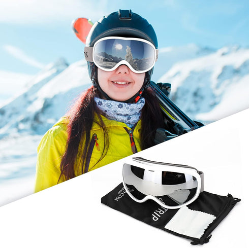 Supertrip Anti-Fog Snow Ski Goggles, 100% UV Protection for Snowboarding