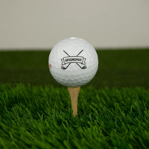 Wilson Sleeve of 3 Personalized Golf Balls for Men, Custom Design Groomsmen Gift, Father of The Bride
