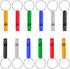 Set of 12 Extra Loud Whistles - Camping, Hiking, Hunting, Sports, Emergency Situations, Sturdy Aluminium Key Chain