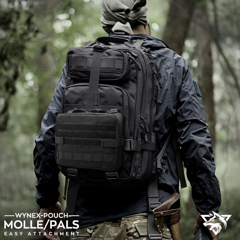WYNEX Tactical Admin Molle Pouch | Medical EDC EMT Utility Bag Shell Design Attachment for Hiking Belt Bags