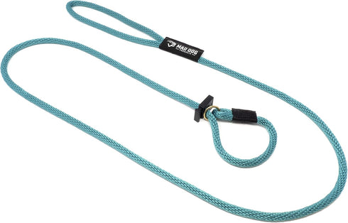 Mad Dog Products English Slip Dog Lead, 3/8 Inch x 4 Feet, Teal