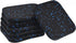 uxcell Treadmill Mat, 3.9"x3.9" Exercise Equipment Mat for Floor Protection, Sound Reduction, Black Blue, 6 Pcs