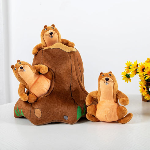 Hollypet Hide and Seek Squeaky Dog Toy, Interactive Puzzle Plush Stuffed Puppy Toys
