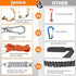 Spring Pole Dog Rope Toys - Interactive Tug of War Toy with Big Spring Pole Kit & 2 Strong Rope Toys, 16ft Rope